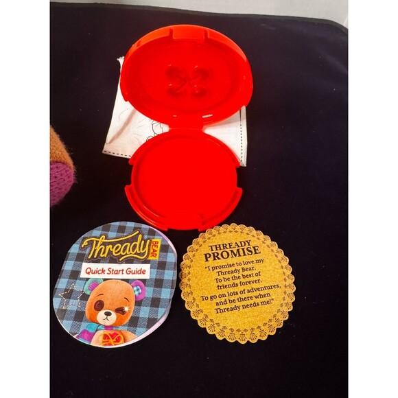 Thready Bear Interactive Teddy Bear w/Magical Expressive Eyes 14" Plush. - Picture 4 of 5